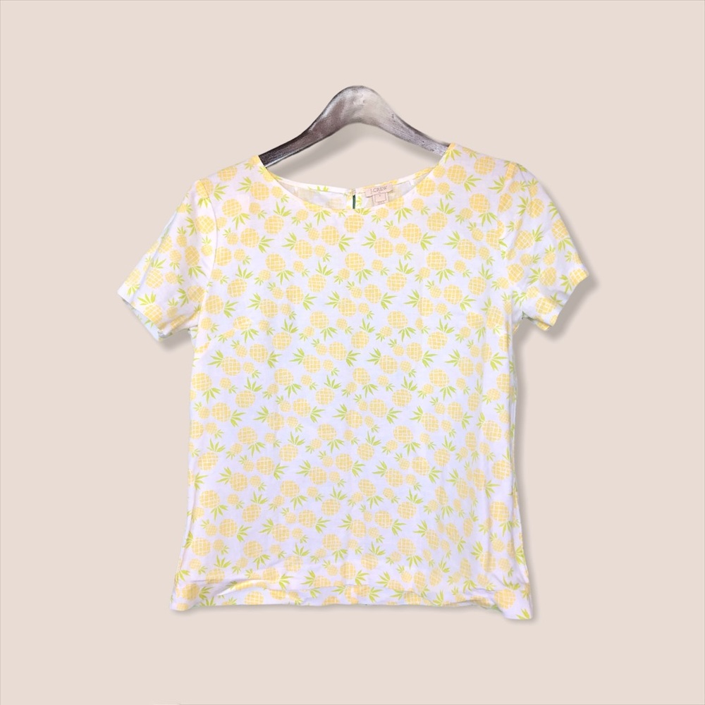 J Crew Pineapple Print Top